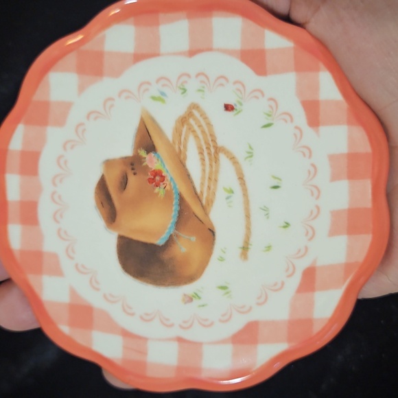 PIONEER WOMAN Gingham Ceramic Coasters - Set of 4 - Picture 5 of 6